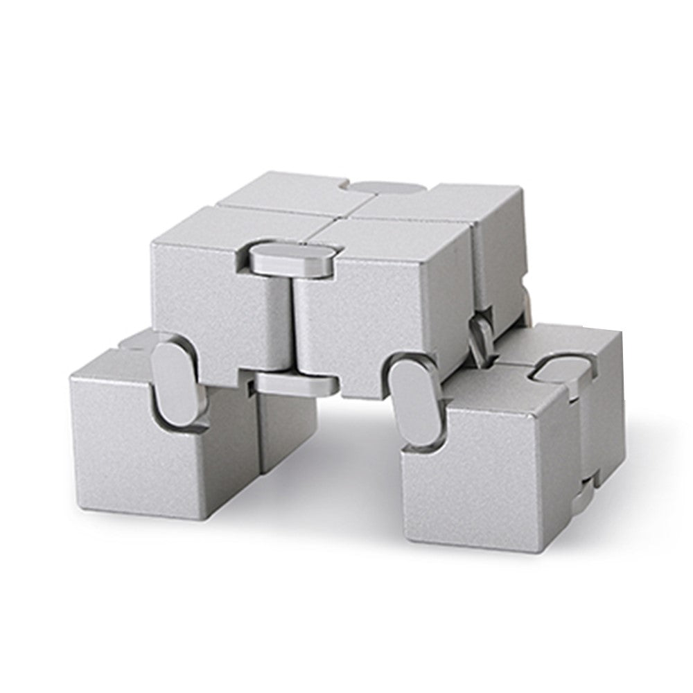 Fidget – metallisk stresskub i aluminium