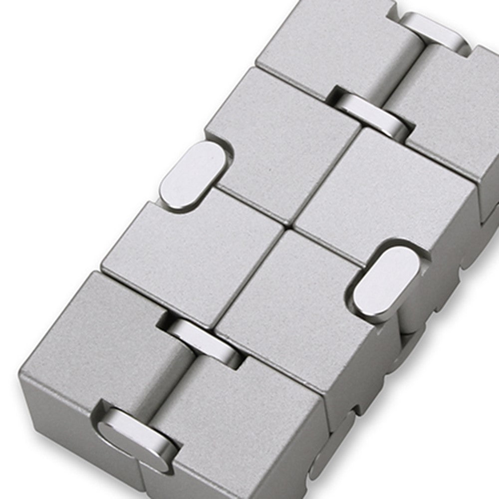 Fidget – metallisk stresskub i aluminium