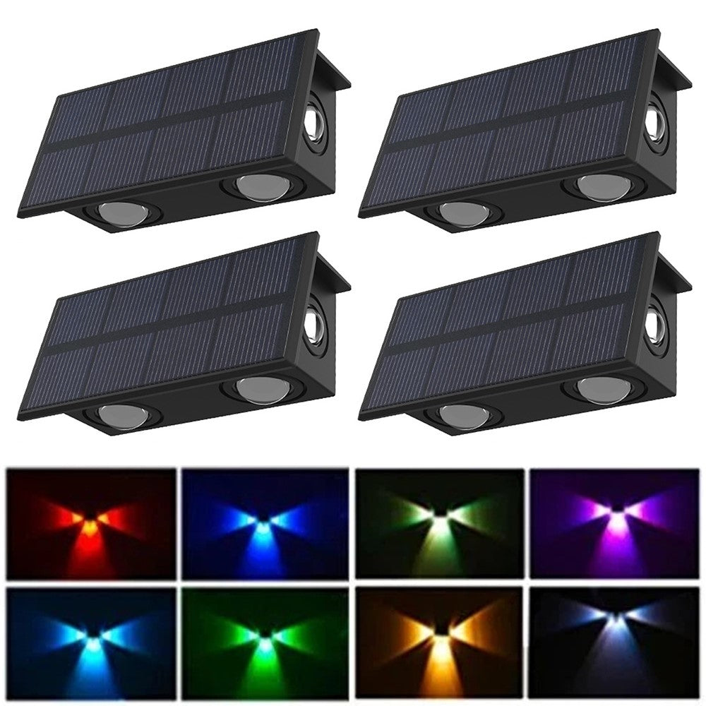 Solväggslampa 4-pack – RGB och varmvitt ljus, vattentät design