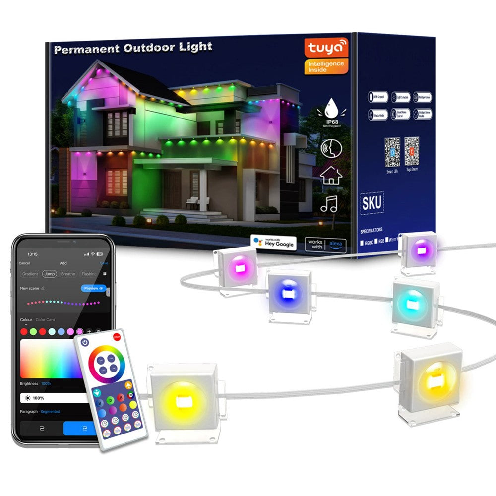 Smart LED-belysning 15M – IP67 vattentät och appstyrd