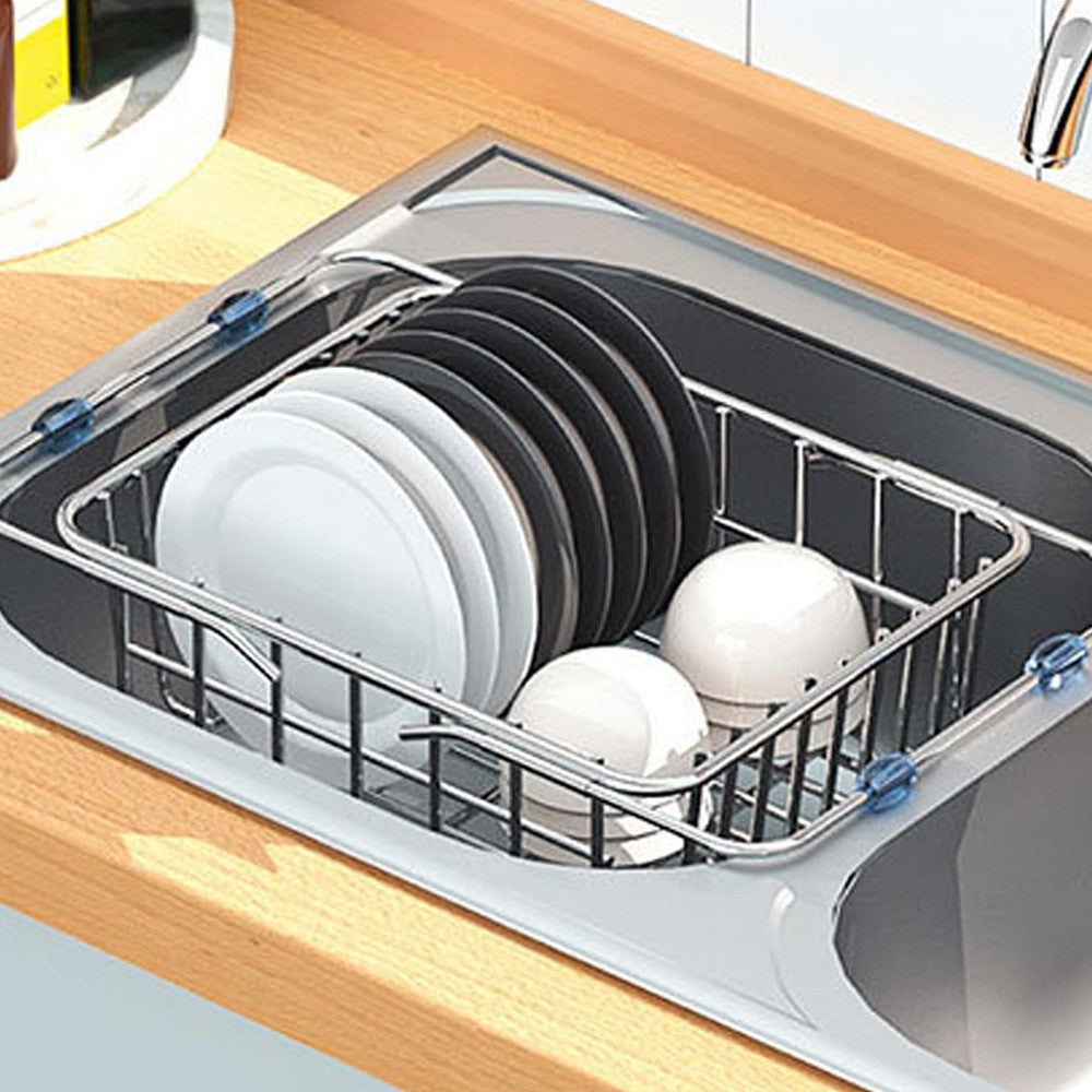 Expanderbart diskställ 30–42 cm – kompakt med silikonstöd