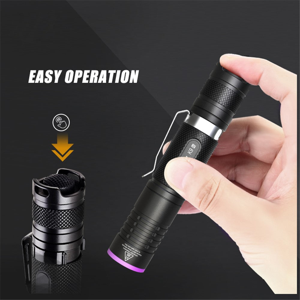 UV-ficklampa 365nm – uppladdningsbar för fluorescensdetektion