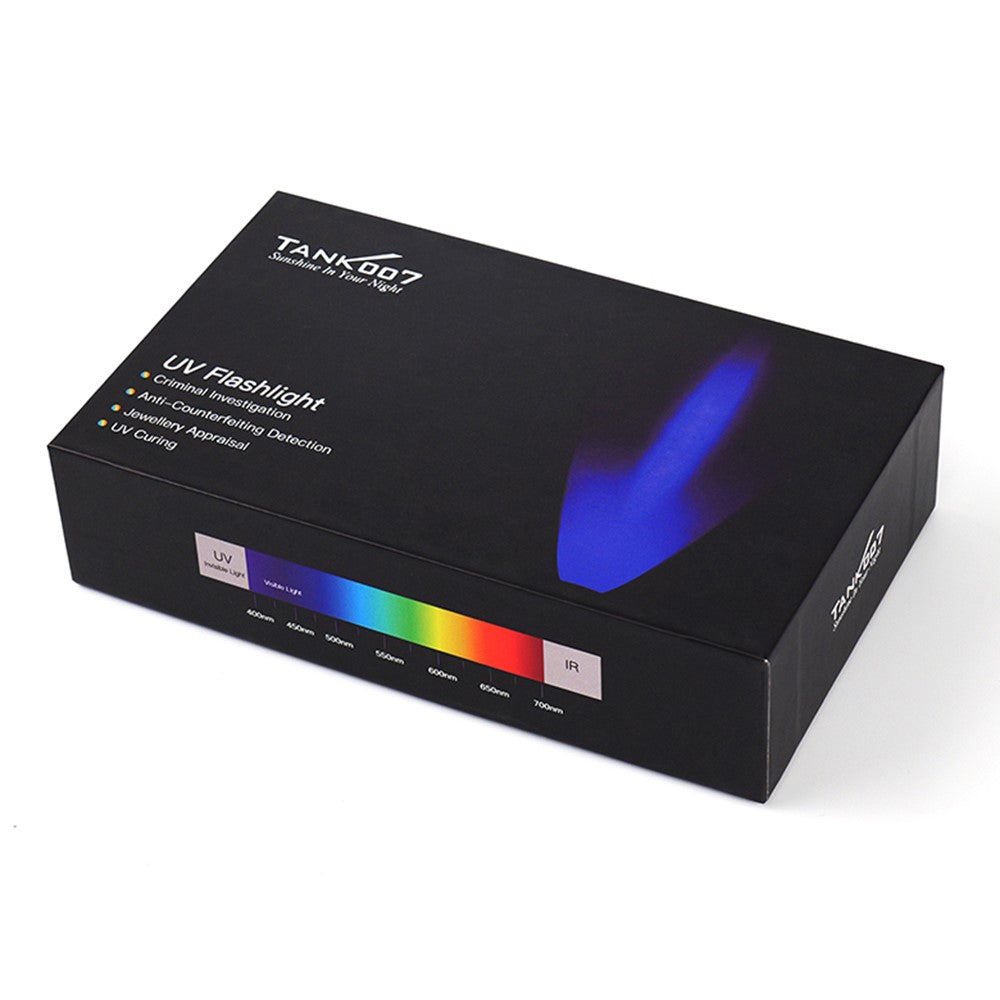 UV-ficklampa 365nm – uppladdningsbar för fluorescensdetektion
