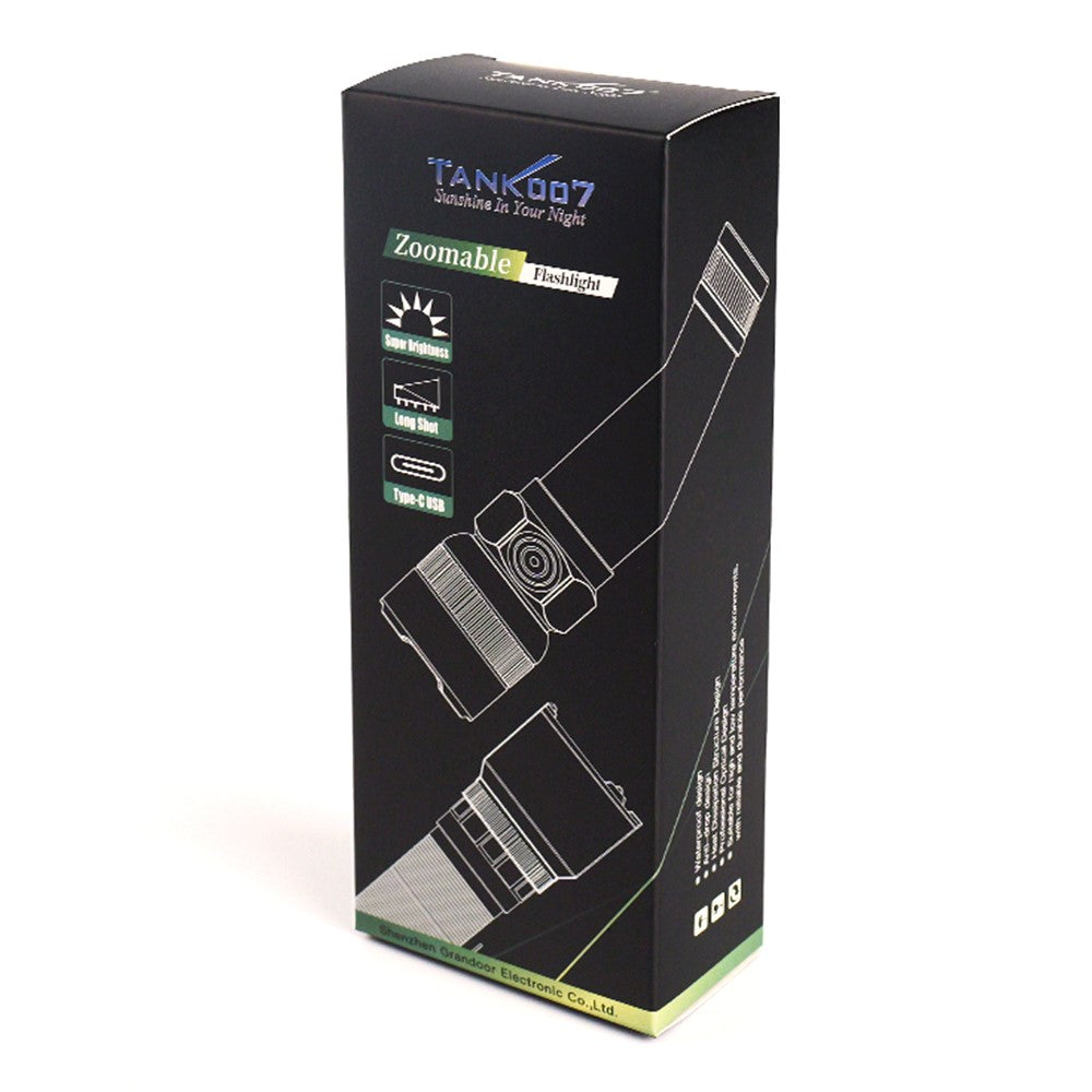Zoombar LED-ficklampa – 1000 lumen uppladdningsbar