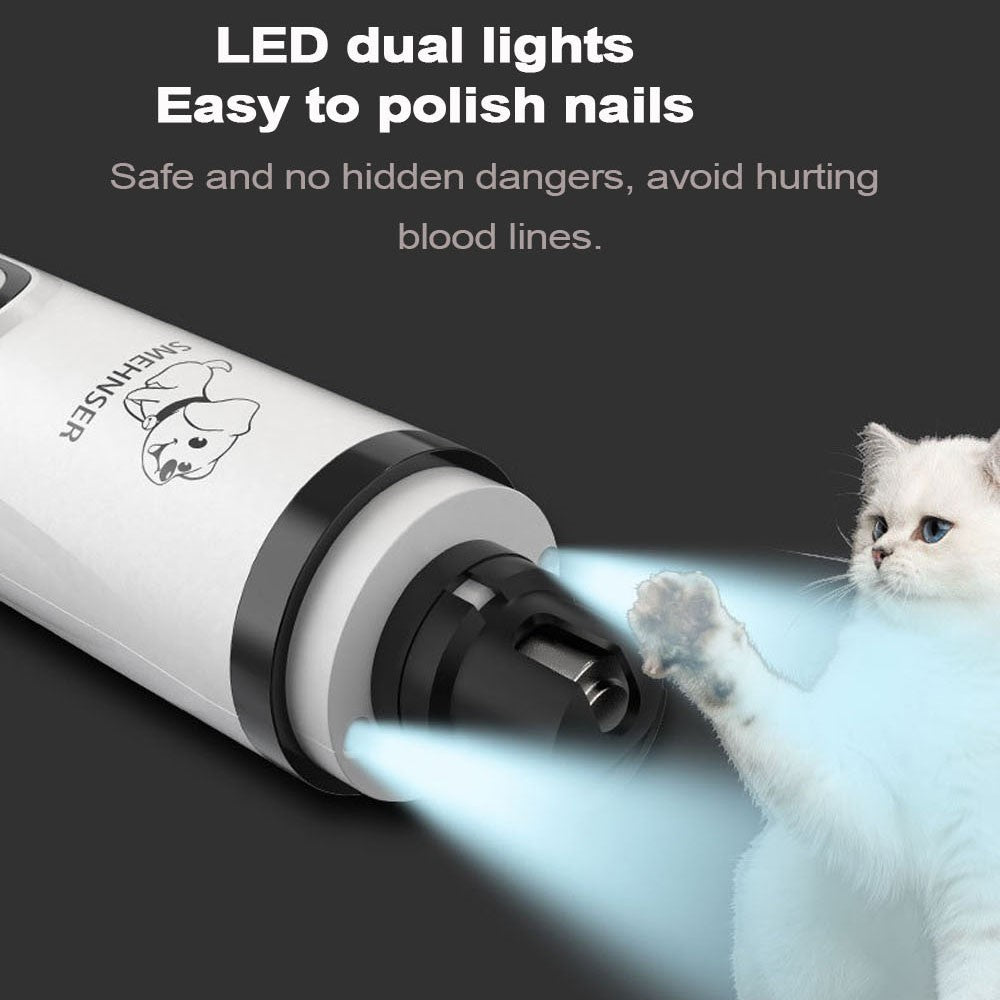 Elektrisk kloslip med LED – uppladdningsbar nageltrimmer