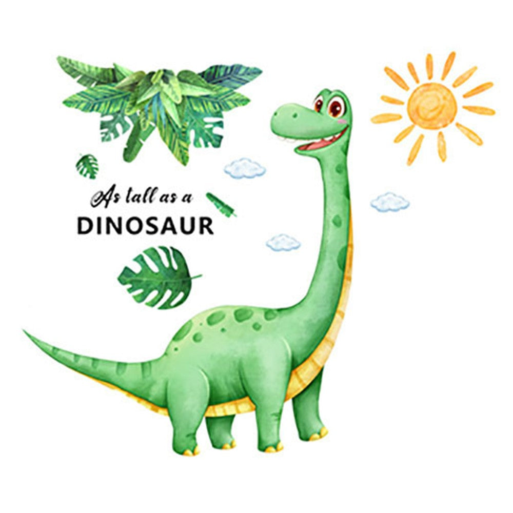 Väggdekor – tecknad dinosaurie, självhäftande