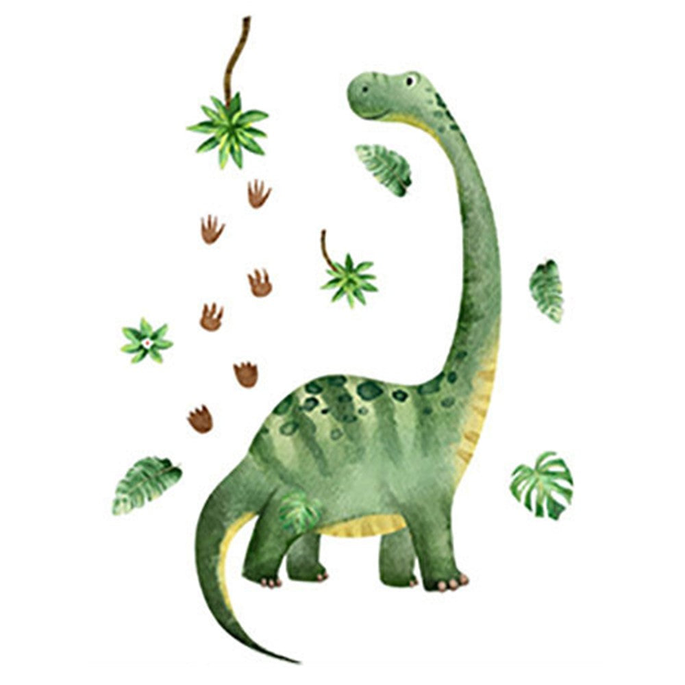 Väggdekor – tecknad dinosaurie, självhäftande