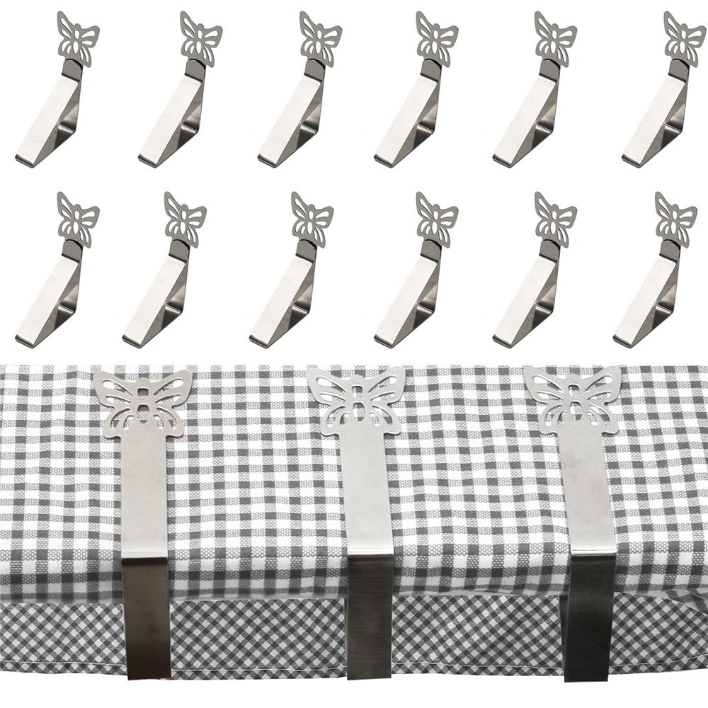 Dukklämmor – 12-pack fjärilsclips för bord & picknick