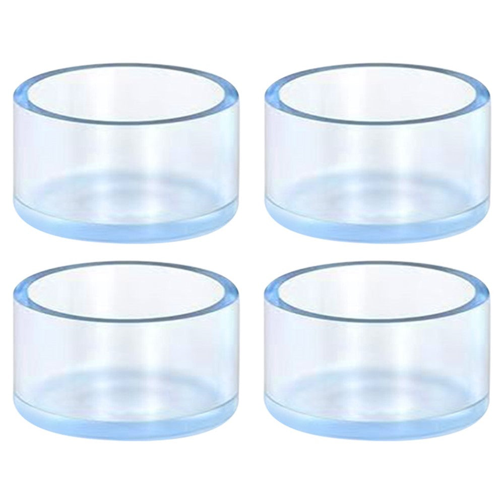 Möbeltassar – 4-pack 60mm transparenta golvskydd