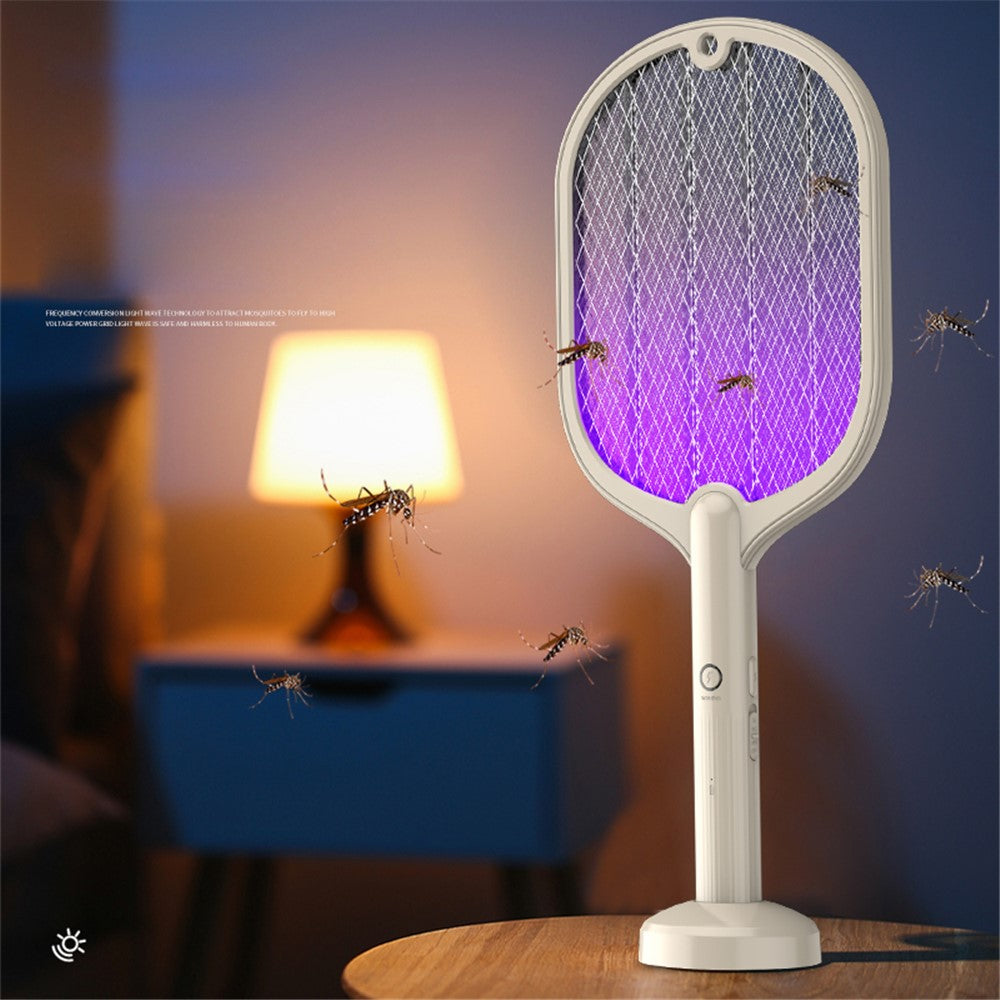 Elektrisk myggfälla 2-i-1 – racket och lampa, USB-uppladdningsbar