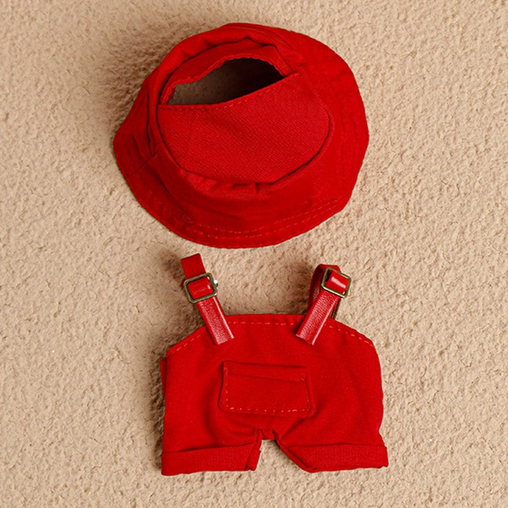 Dockkläder – fiskarhatt & overall för 17cm dockor (ingen docka)