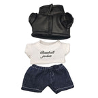 Klädset – 3-pack T-shirt + jacka + jeans för Labubu 17cm
