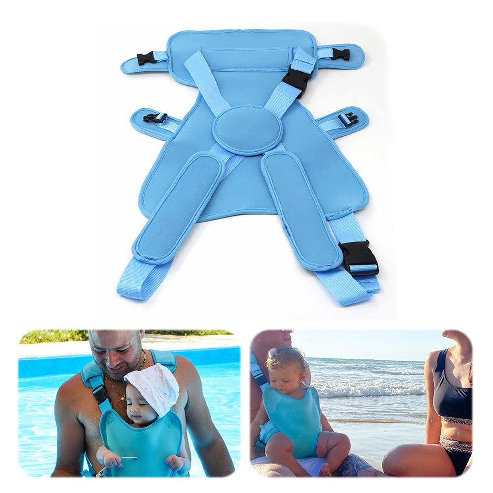 Simstöd för bebis – neoprenbälte med sits för strand och pool