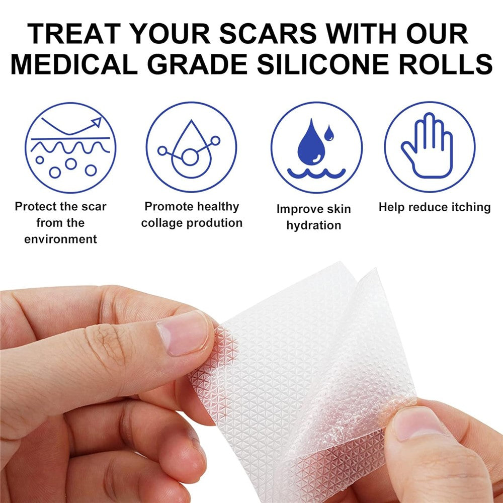 Ärrtejp – 4cm silikonbandage, 300cm rulle