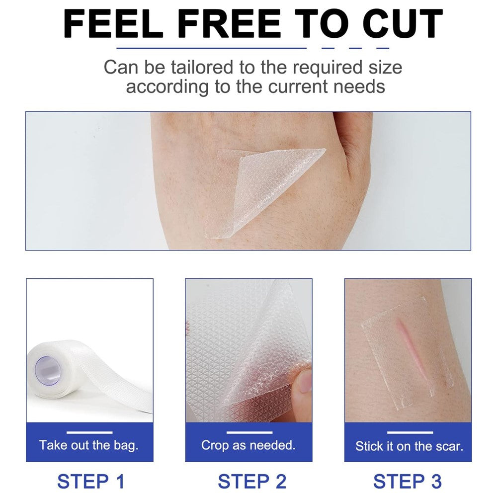 Ärrtejp – 4cm silikonbandage, 300cm rulle