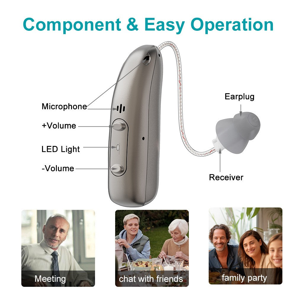 Laddningsbara Hörapparater (R03L1) med Appstyrning och DSP-Teknik (2-pack)