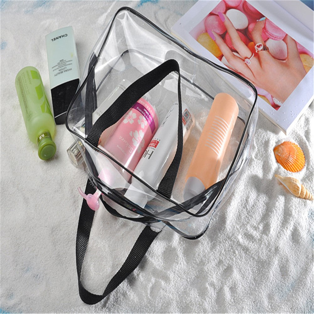 Genomskinliga necessärer i PVC – 3-pack