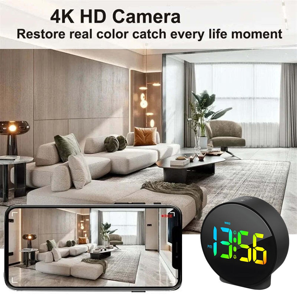 Multifunktionell Bordsklocka med Dold WiFi-Kamera (1080P)