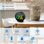 Multifunktionell Bordsklocka med Dold WiFi-Kamera (1080P)
