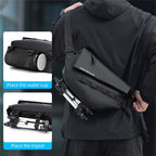 Crossbody-väska i PU-läder – elegant herrmodell för resor