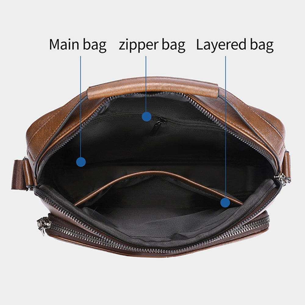 PU-läder crossbody-väska – stilren herrmodell