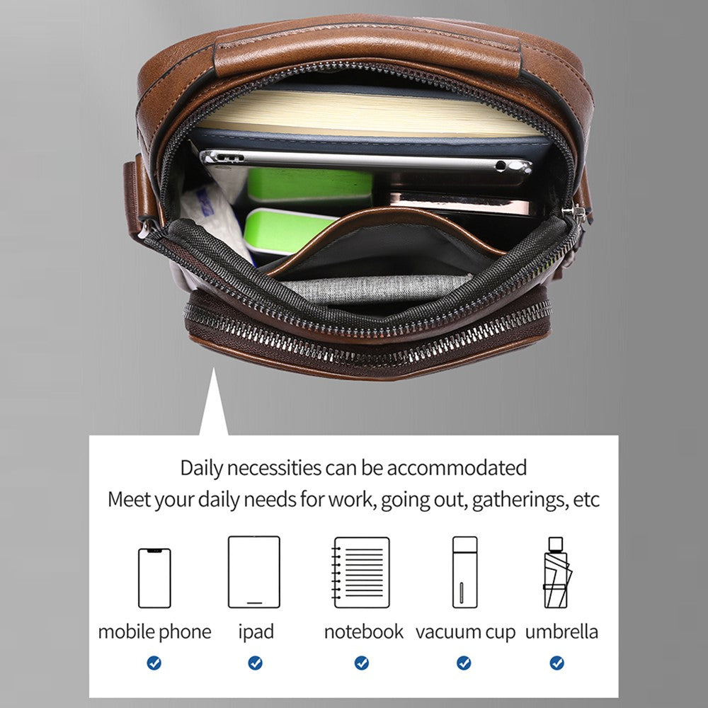 PU-läder messenger bag för män – klassisk axelväska