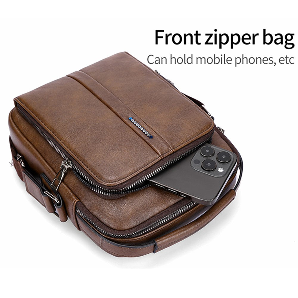 PU-läder messenger bag för män – klassisk axelväska