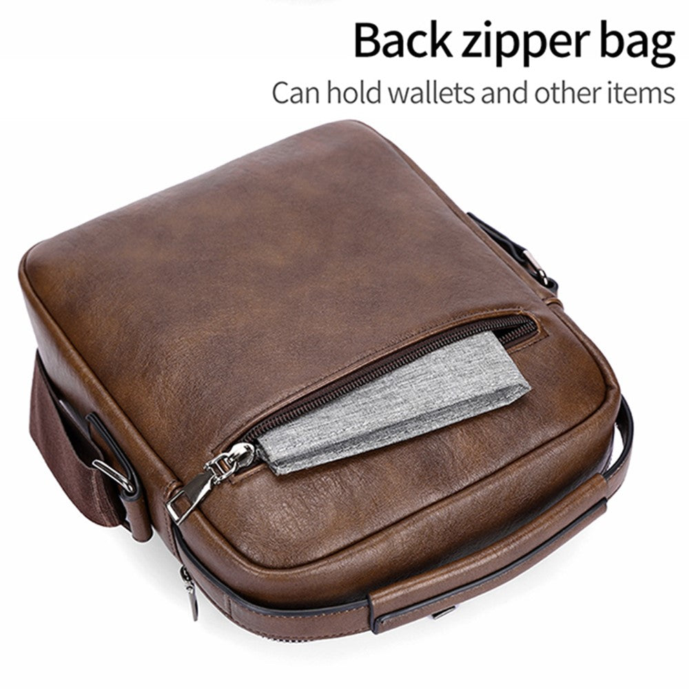 PU-läder messenger bag för män – klassisk axelväska
