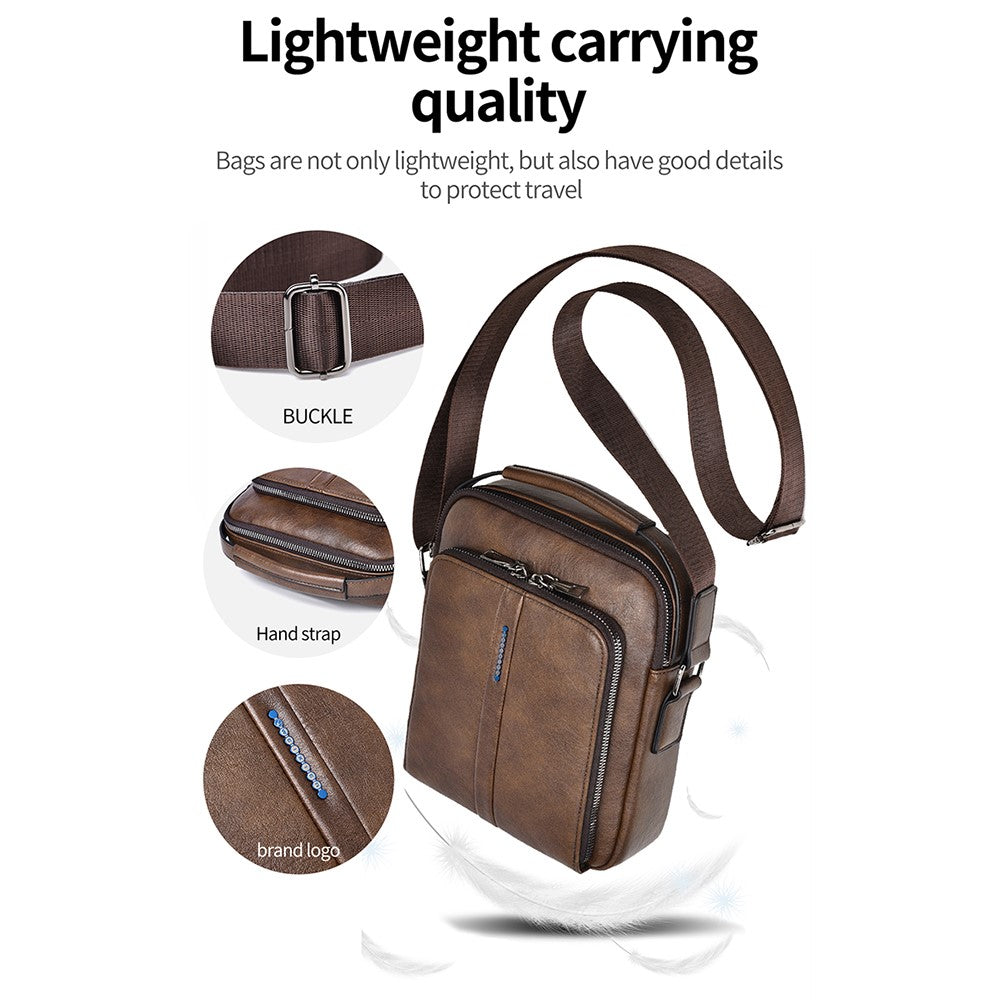 PU-läder messenger bag för män – klassisk axelväska