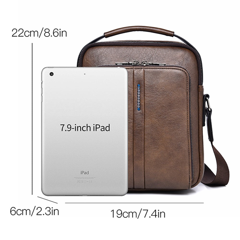 PU-läder messenger bag för män – klassisk axelväska