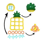 Uppblåsbart ringkastspel – ananasdesign