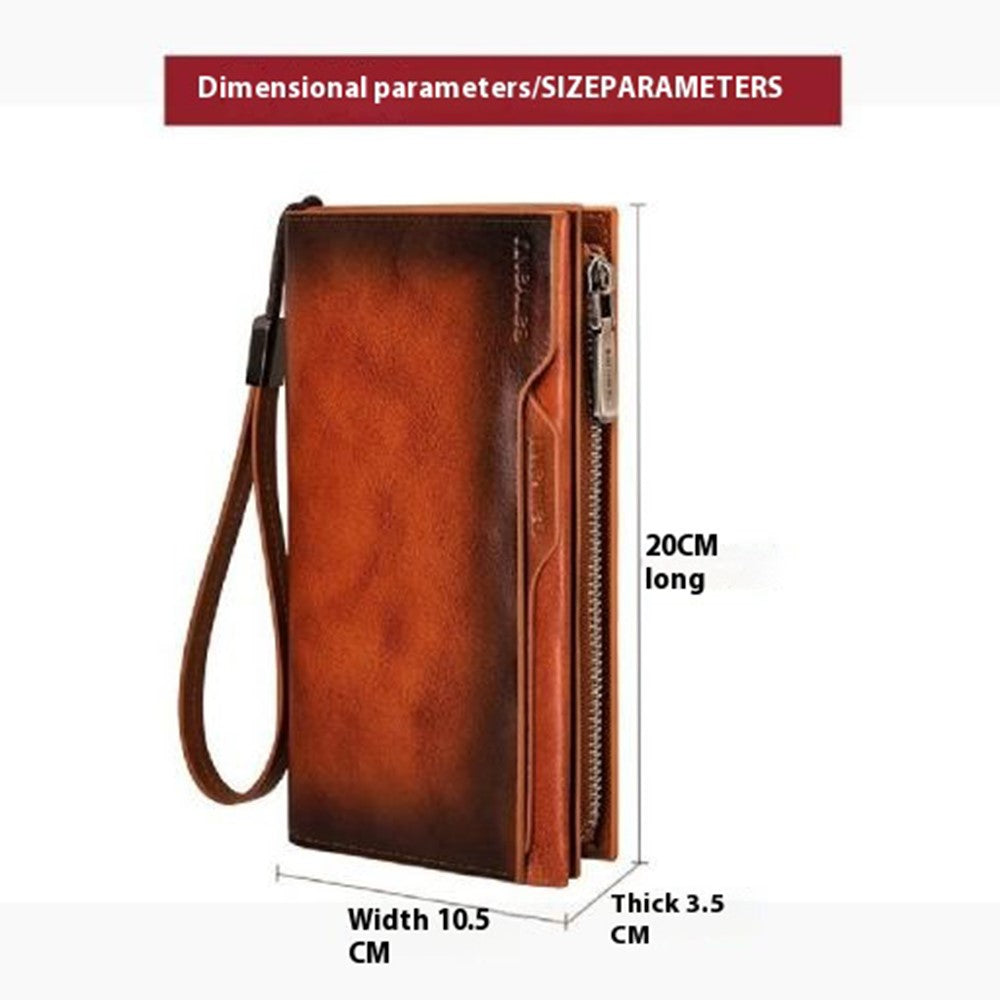 Plånbok – BANYANU N2043 vintage läder med RFID-skydd