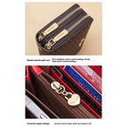 Plånbok – BANYANU N9012 dam, dubbel dragkedja, clutch-modell