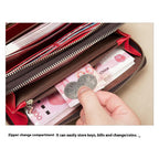 Plånbok – BANYANU N9012 dam, dubbel dragkedja, clutch-modell