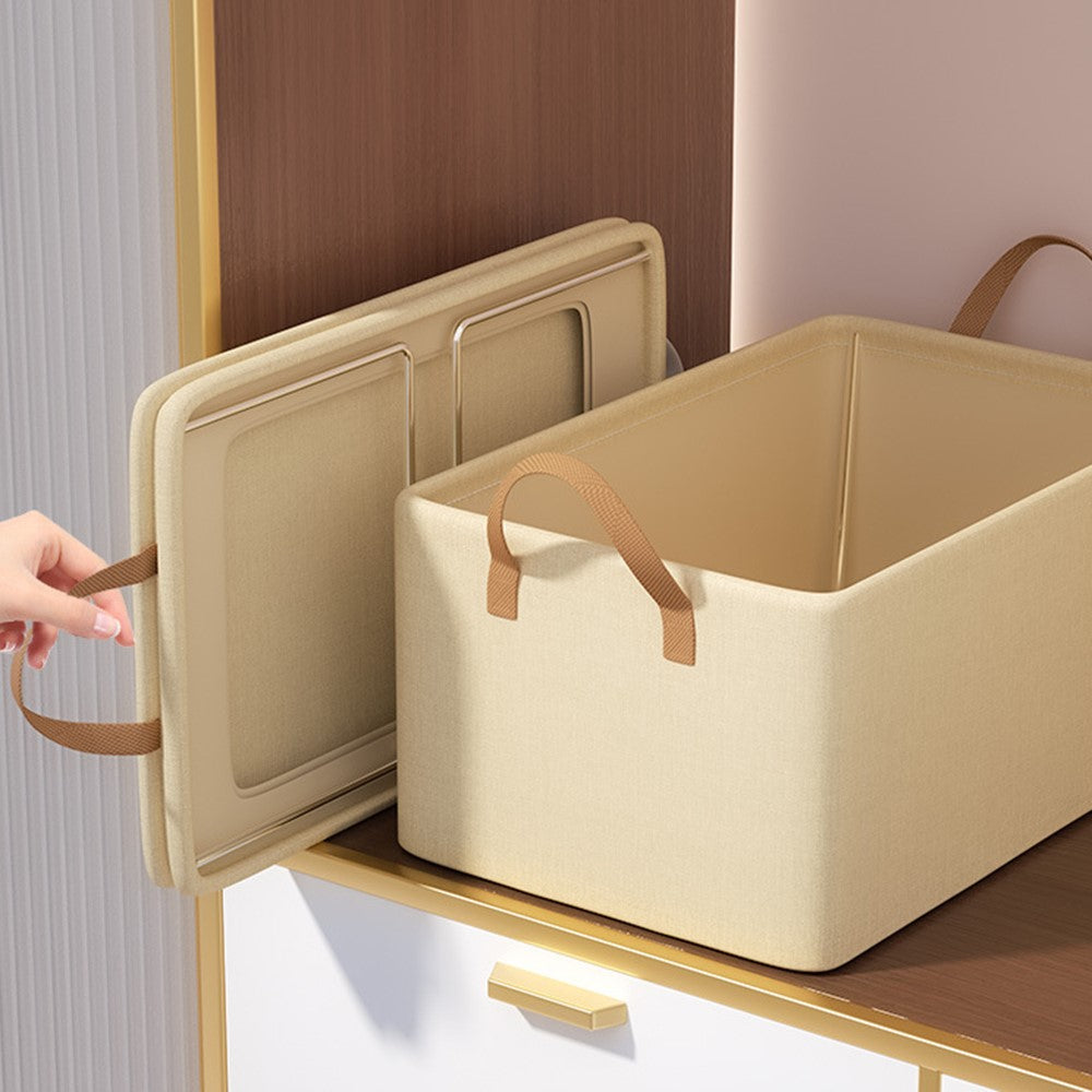 Förvaringslåda i non-woven tyg – klädorganisatör med handtag