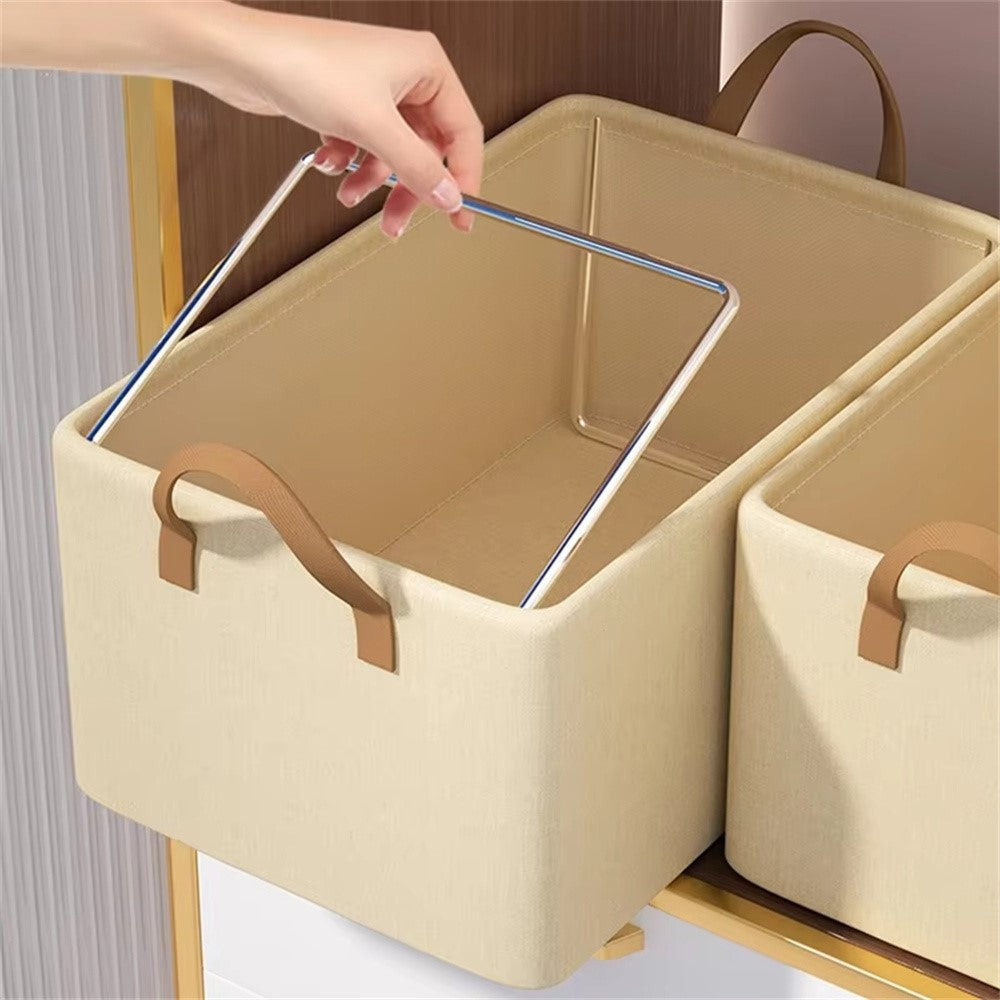 Förvaringslåda i non-woven tyg – klädorganisatör med handtag
