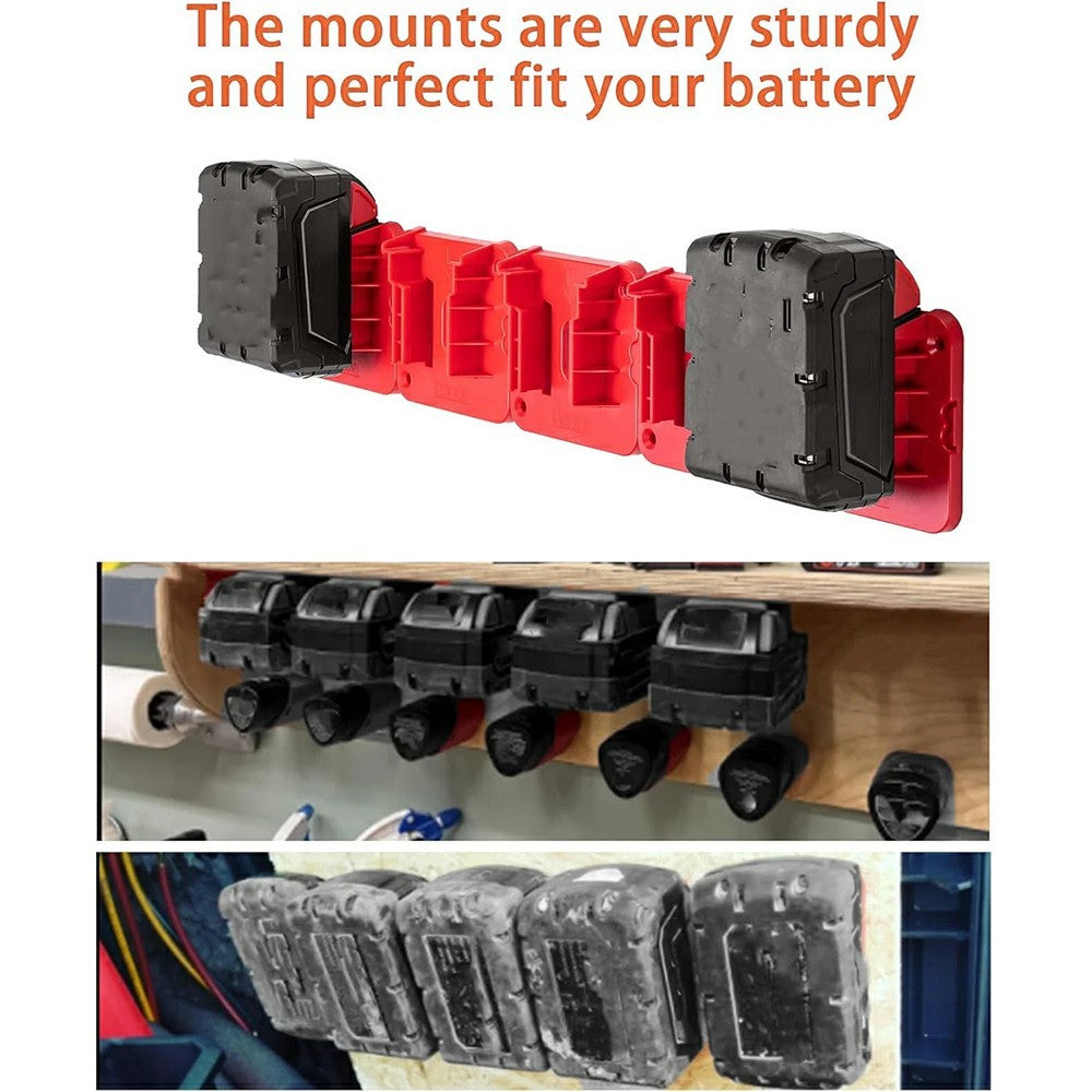 Väggfäste – batterihållare för Milwaukee M18, 3-pack