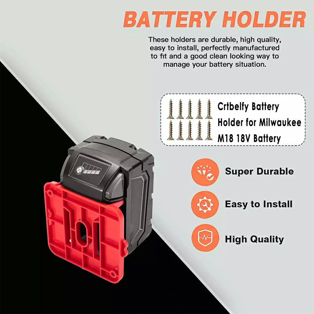 Väggfäste – batterihållare för Milwaukee M18, 3-pack