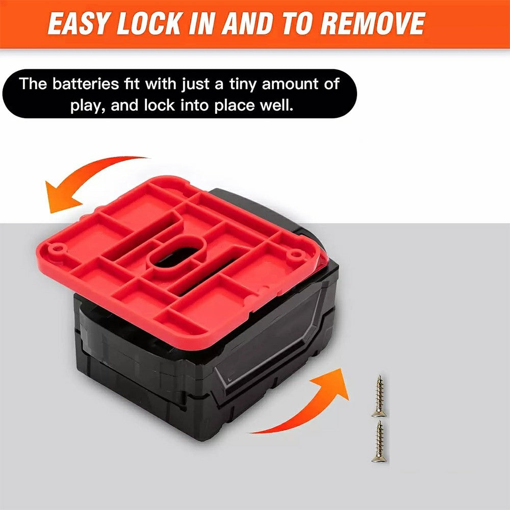 Väggfäste – batterihållare för Milwaukee M18, 3-pack