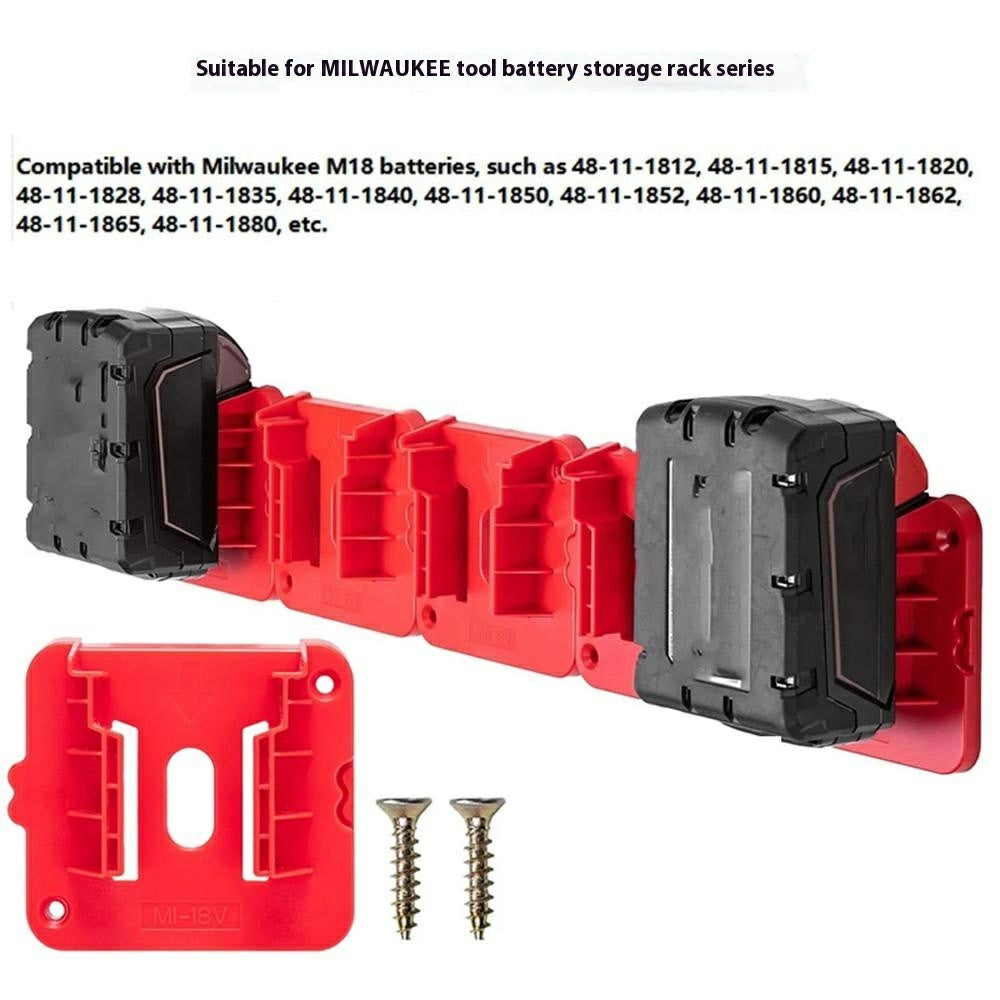 Väggfäste – batterihållare för Milwaukee M18, 3-pack