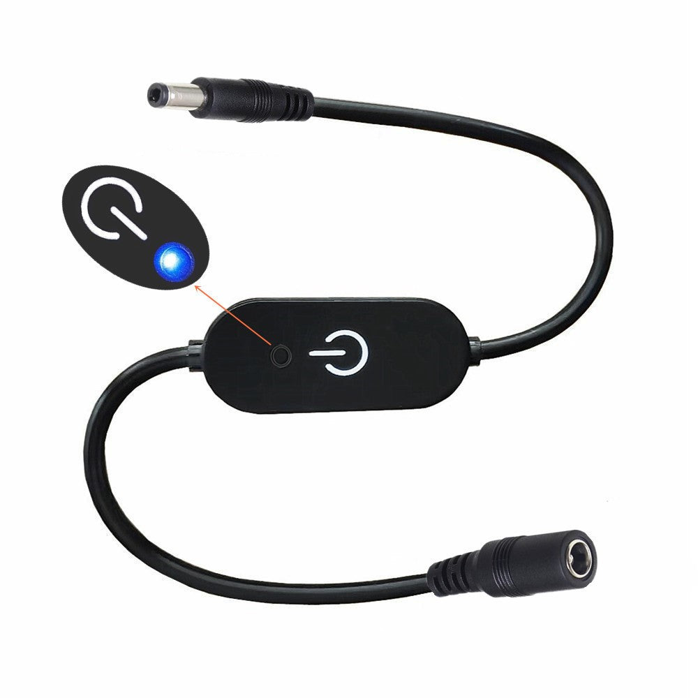 Dimmerkabel DC5.5x2.1mm – 30 cm LED touchkontroll