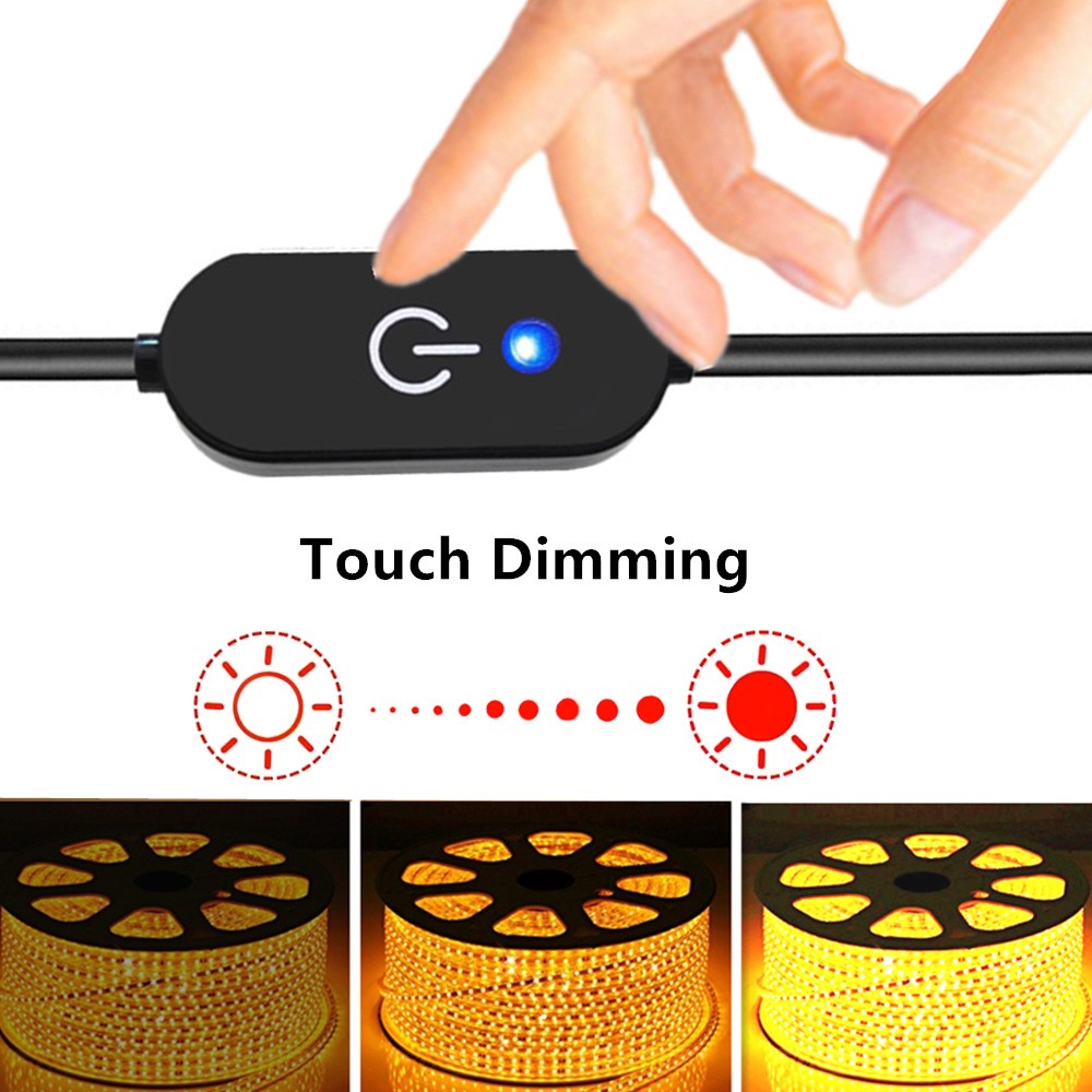 Dimmerkabel USB – 1 m LED touch med indikator