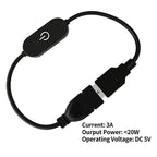Dimmerkontroll USB – touchstyrd 30 cm LED-strömbrytare