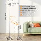 Justerbar LED-lampa – skrivbord och golv i ett