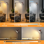 LED-lampa med justerbar höjd och färgtemperatur – flexibel belysning för hem och kontor