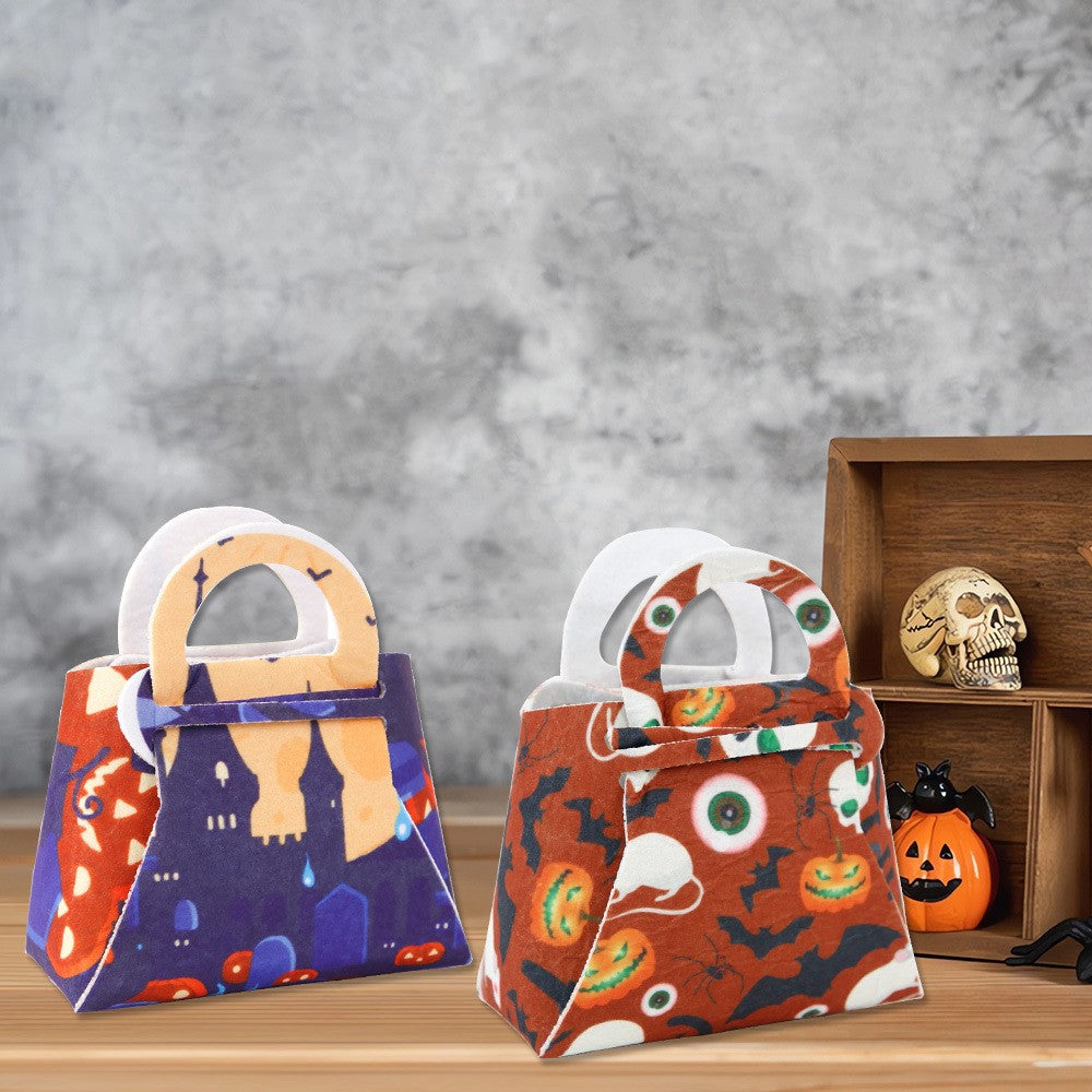 Godispåsar – 10-pack Halloween-väskor i filt, blandade färger
