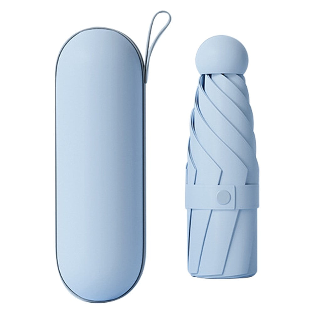 Fällbart mini-paraply – anti-UV med kapsel