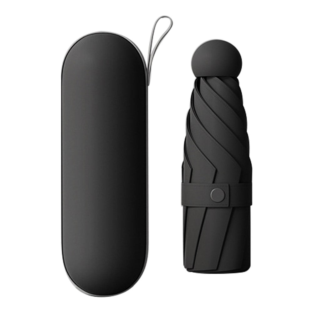 Fällbart mini-paraply – anti-UV med kapsel