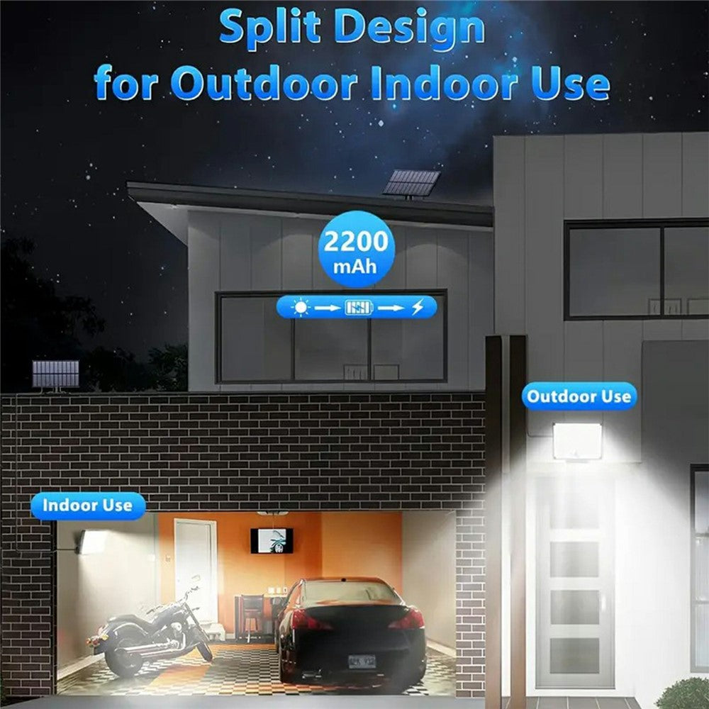 Solcellslampa – 172 LED 300W med rörelsesensor, vattentät