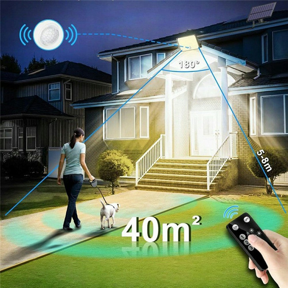 Solcellslampa – 172 LED 300W med rörelsesensor, vattentät